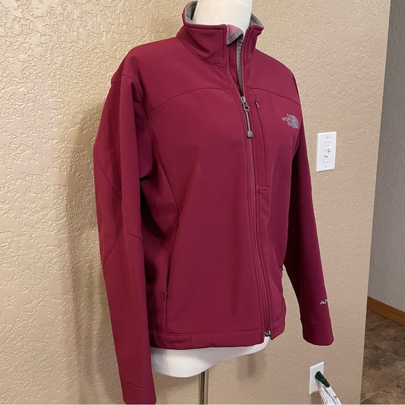 North Face APEX Burgandy Soft Shell Fleece Lined Fall Winter Jacket Size Medium - Picture 12 of 12